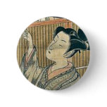 Youth flying a kite by Isoda, Koryusai, Ukiyoe buttons