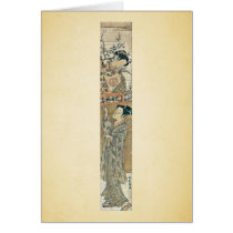Youth flying a kite by Isoda, Koryusai, Ukiyoe Cards