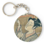 Youth flying a kite by Isoda, Koryusai, Ukiyoe keychains
