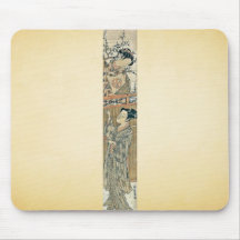 Youth flying a kite by Isoda, Koryusai, Ukiyoe Mouse Pad
