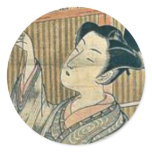 Youth flying a kite by Isoda, Koryusai, Ukiyoe stickers