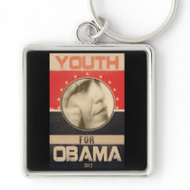 Youth for Obama 2012 Grunge Keychain