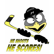 Youth Penguin Hockey T-Shirt by calroofer Youth Penguin Hockey T-Shirt