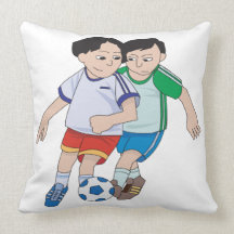 Youth Soccer Throw Pillows