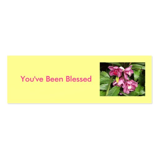 You've Been Blessed Game Card Business Card Templates (front side)