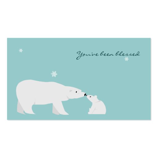 You've Been Blessed Game Card: Polar Bear Business Card Templates (front side)