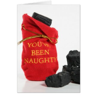 You've Been Naughty Christmas Card card