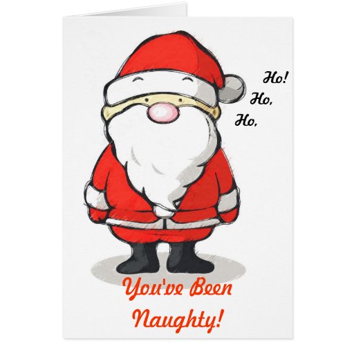 Youve Been Naughty Christmas Romance Greeting Card Zazzle 