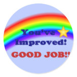 You've Improved! Rainbow Sticker, small