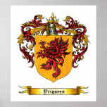 Yrigoyen Shield of Arms Poster