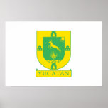Yucatan, Mexico flag Posters