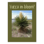 Yucca in bloom greeting card
