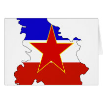 Yugoslavia flag map cards