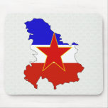 Yugoslavia Flag Map full size Mousepad