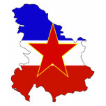 Yugoslavia flag map t-shirts
