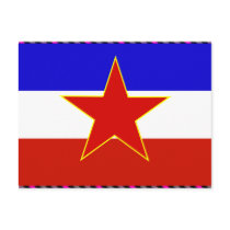 Yugoslavia Flag postcards