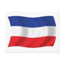 Yugoslavia Flag Postcard