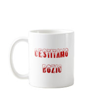 Yugoslavian: Cestitamo Bozic mugs by holidaysgear Yugoslavian: Cestitamo Bozic mugs