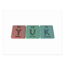 Yuk as Yttrium Uranium Potassium Postcard