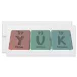 Yuk as Yttrium Uranium Potassium Rack Card Template