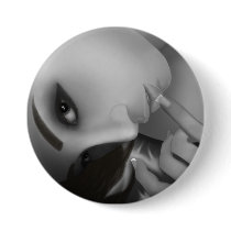 Yuki bw pinback buttons