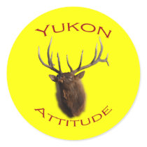 Yukon Attitude Round Stickers