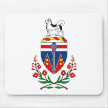 Yukon Coat of Arms Mousepad by FlagTshirts Yukon Coat of Arms Mousepad