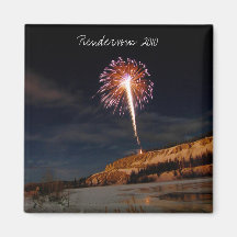 Yukon River Fireworks Refrigerator Magnets