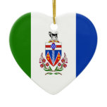 Yukon Territory Flag Heart ornaments