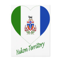 Yukon Territory Flag Heart with Name Postcard