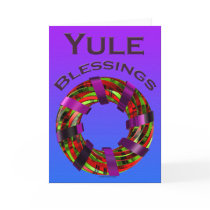 Yule Blessings - Wreath Greeting Card