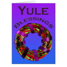Yule Blessings - Wreath Greeting Card
