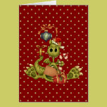 Yule Dragon Card cards