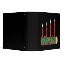 Yule Log 3 Ring Binders