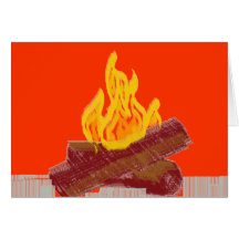Yule Log Greeting Card