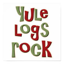 Yule Logs Rock Christmas Design posters by TeeShirtsTShirts Yule Logs Rock Christmas Design posters