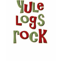 Yule Logs Rock Christmas Design t-shirts
