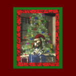 Yule Puppy Wrapped Canvas canvas prints