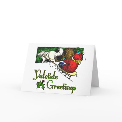 Yuletide Greetings Card by zipteedoo