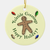 Yuletide Greetings Gingerbread Man Ornament