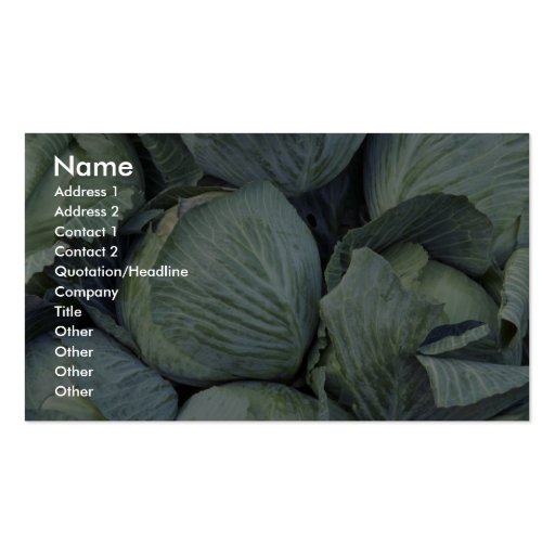 Yummy Cabbage Business Card (front side)