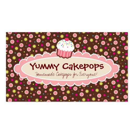 Yummy Cakepops Business Cards (front side)
