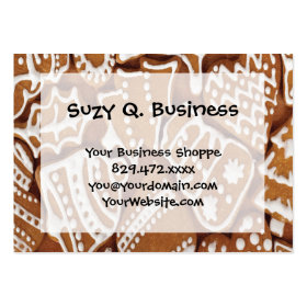 Yummy Christmas Holiday Gingerbread Cookies Business Card Template