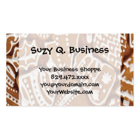 Yummy Christmas Holiday Gingerbread Cookies Business Card Templates