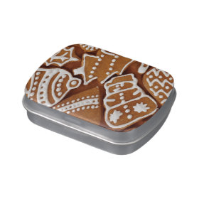 Yummy Christmas Holiday Gingerbread Cookies Jelly Belly Candy Tin