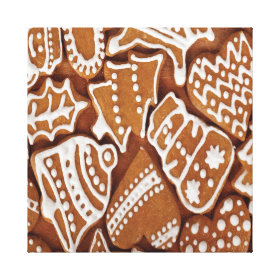 Yummy Christmas Holiday Gingerbread Cookies Canvas Prints