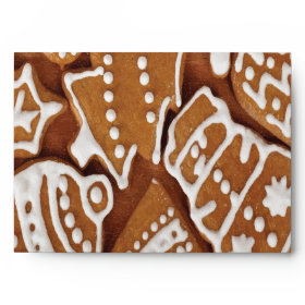 Yummy Christmas Holiday Gingerbread Cookies Envelopes