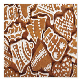 Yummy Christmas Holiday Gingerbread Cookies Invites