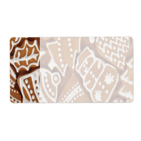 Yummy Christmas Holiday Gingerbread Cookies Labels