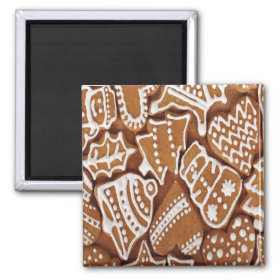 Yummy Christmas Holiday Gingerbread Cookies Refrigerator Magnet
